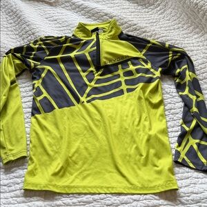 Spyder Lime and Black Geometric Long Sleeve Top